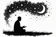 Cosmic Yoga Silhouettes Set, an Illustration by BIPLOB EXPERT (Thumbnail 7 of 9)