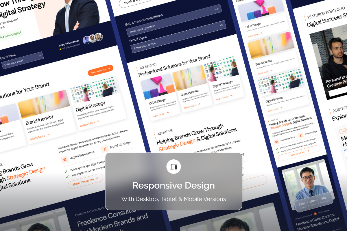 Advino Consultant Portfolio Landing, a Landing Page Template by twinstd (Photo 3 of 5)