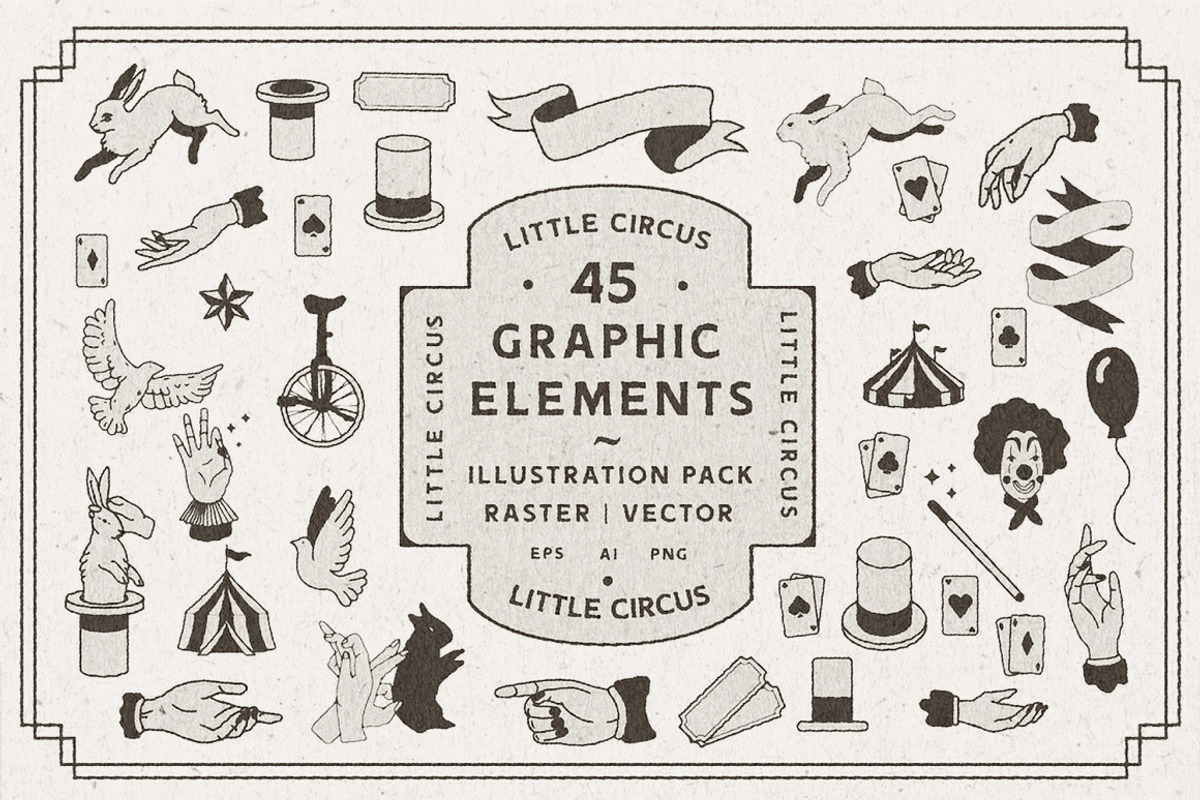 Little Circus | Graphic Elements, a Decorative Illustration by GRPXSTORE (Photo 1 of 4)