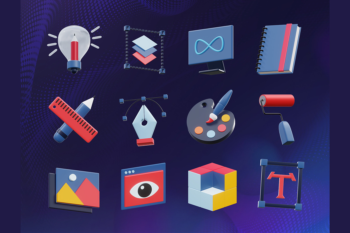 Graphic Design 3D Icons, an Object 3D Model by Rakata Studio (Photo 6 of 6)