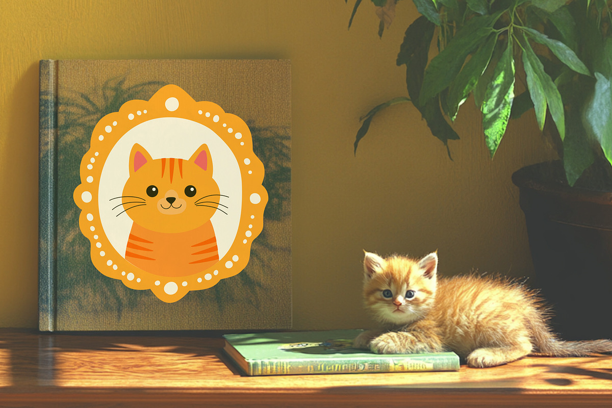 Folk Art Cat, Duck & Flowers, an Animal Illustration by Parisa-Artstudio (Photo 6 of 8)