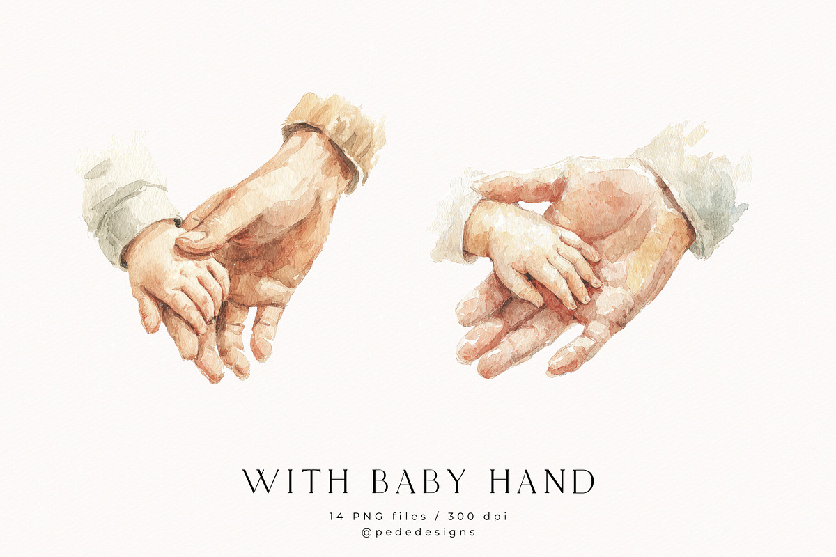With Baby's Hand, a Person Illustration by PeDe Designs (Photo 3 of 8)