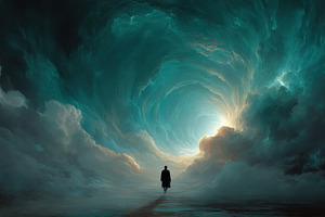 Solitary Figure Walking Towards Cele, a Photo by Pixeness Studio