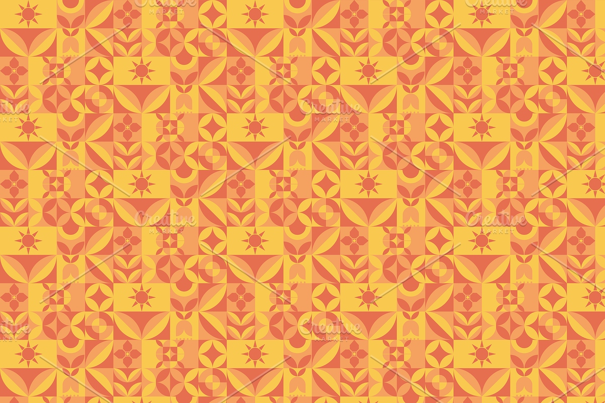 Geometric Summer Bloom Pattern, a Pattern Graphic by ItsReksita Pattern (Photo 20 of 20)