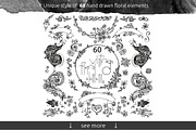 Hand drawn Vintage Floral Elements, an Object Graphic by denisespinoza (Thumbnail 3 of 3)