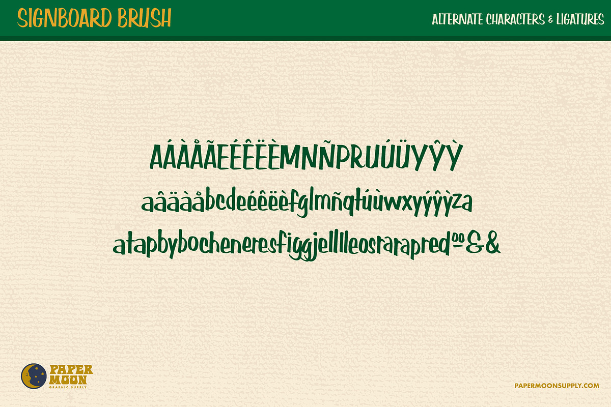Signboard Upright Sign Painter Font, a Handwritten Font by Paper Moon Graphic Supply (Photo 3 of 14)