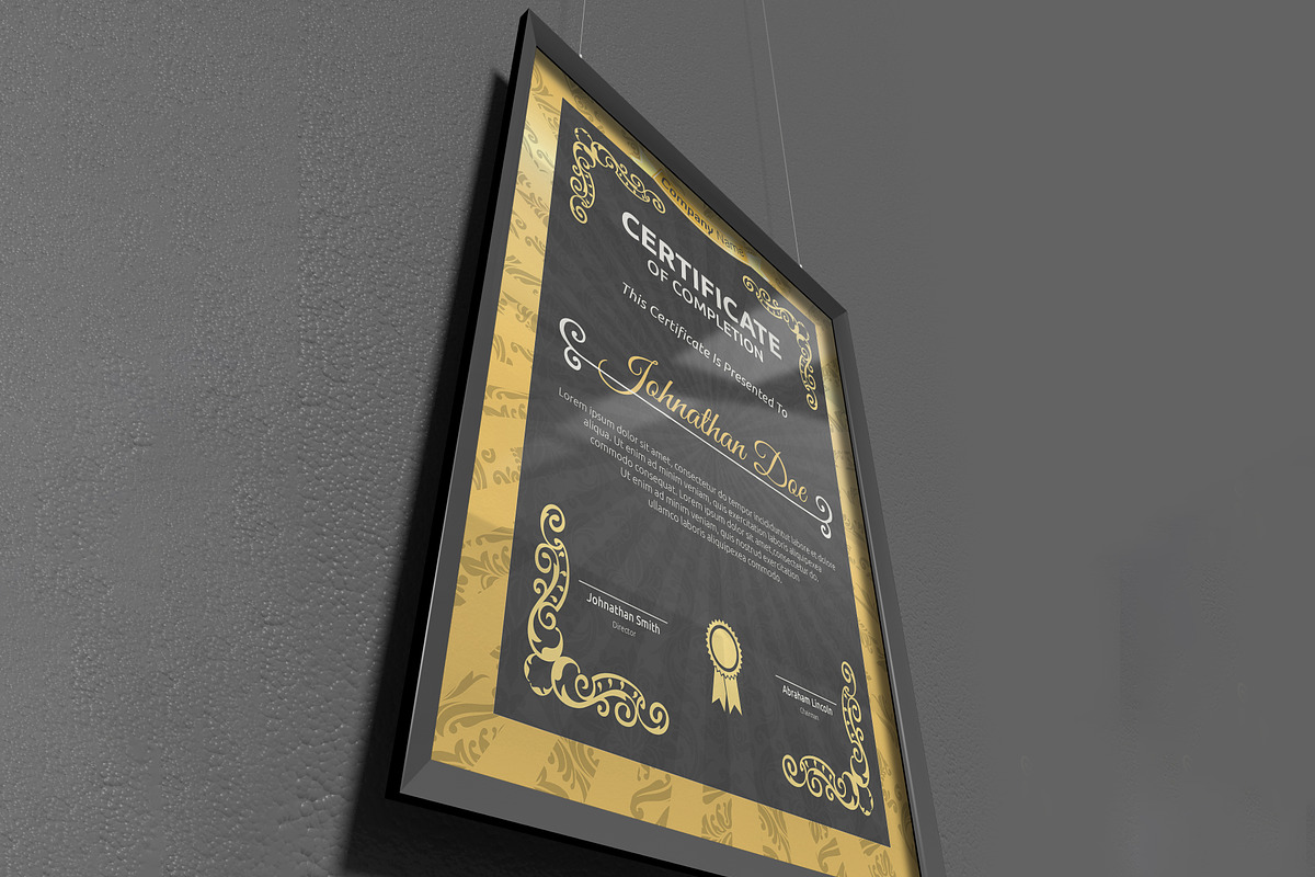 Certificate Word | PSD | AI, a Stationery Template by Curve Design (Photo 4 of 4)