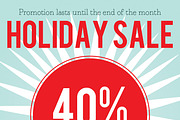 Holiday Sale Flyer, a Flyer Template by Krukowski Graphics (Thumbnail 3 of 3)