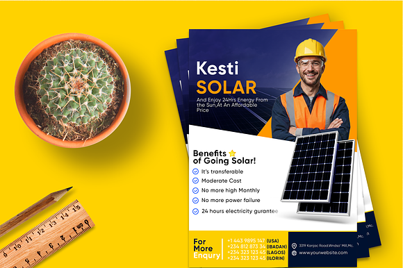 Solar Electrician Flyer Template preview 5