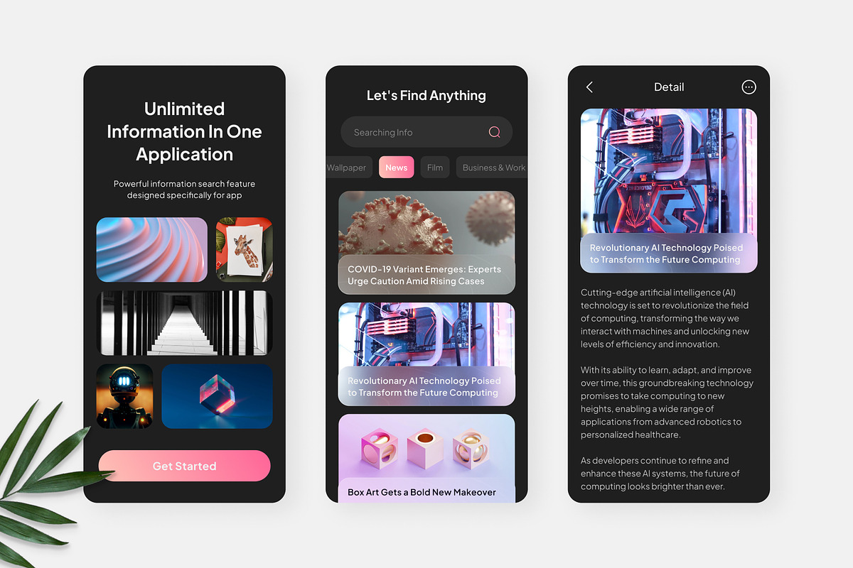 Finden - Find Anything Mobile App, an UI Kit Template by Panen Creative (Photo 2 of 3)