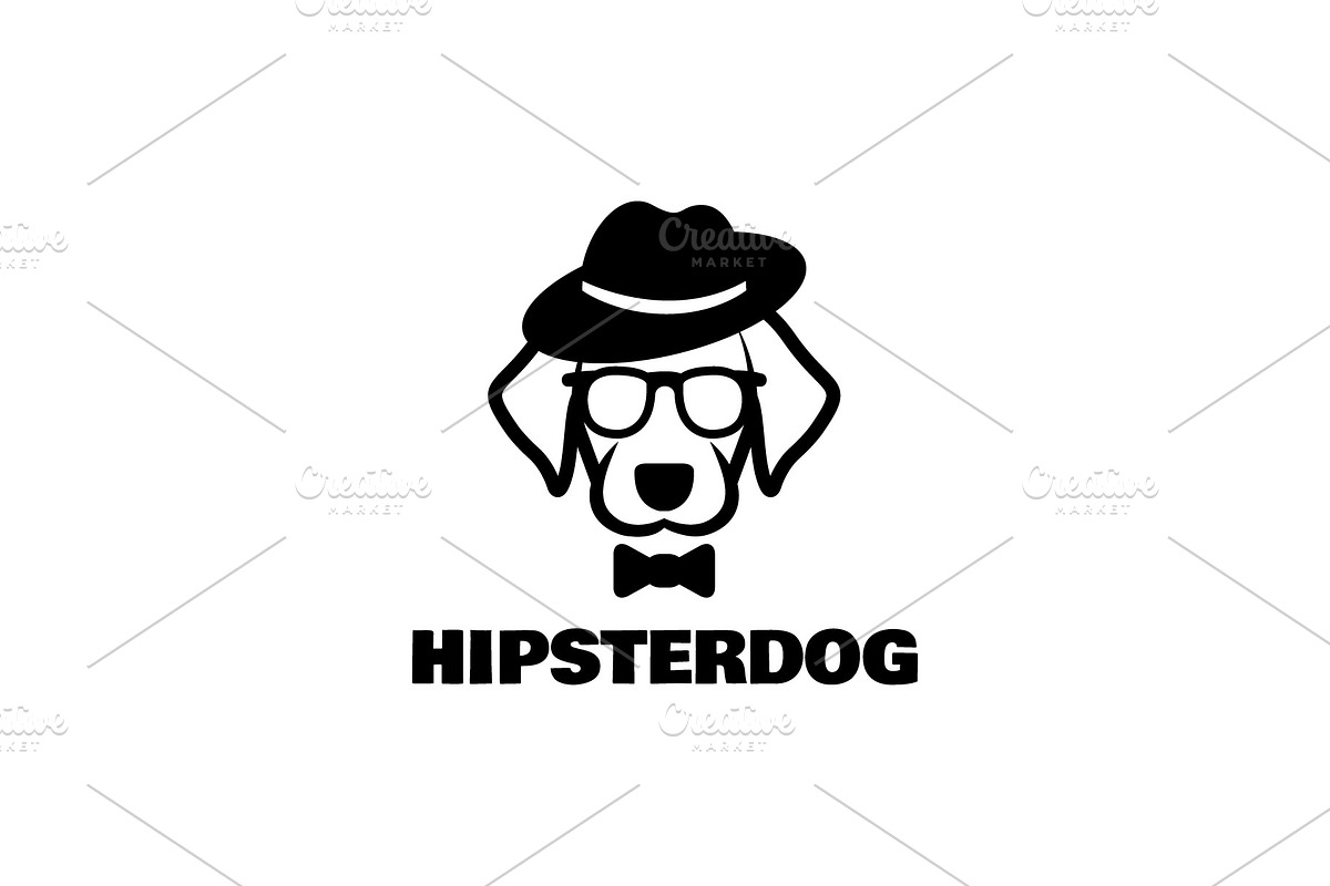 Hipster Dog - Mascot Logo, a Branding & Logo Template by ashenterprise (Photo 1 of 2)