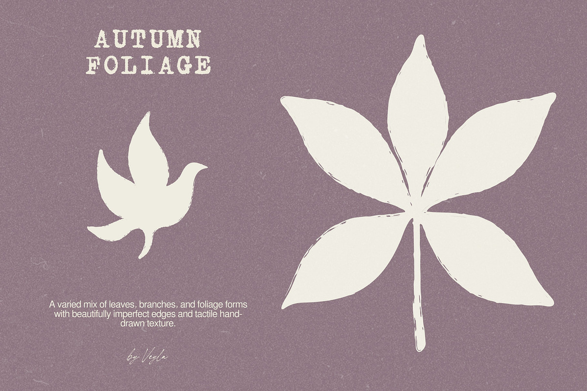 Autumn Foliage: 100 Leaves Pack, an Object Illustration by Veyla (Photo 8 of 15)