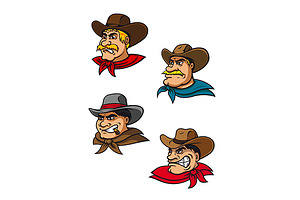 Cartoon Western Brutal Cowboys Masco