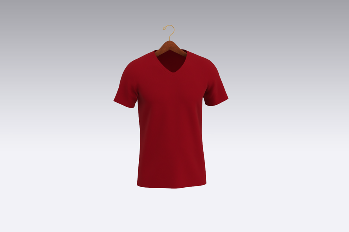 3d Vneck Tshirt Model, a 3D by hdri360 (Photo 1 of 5)