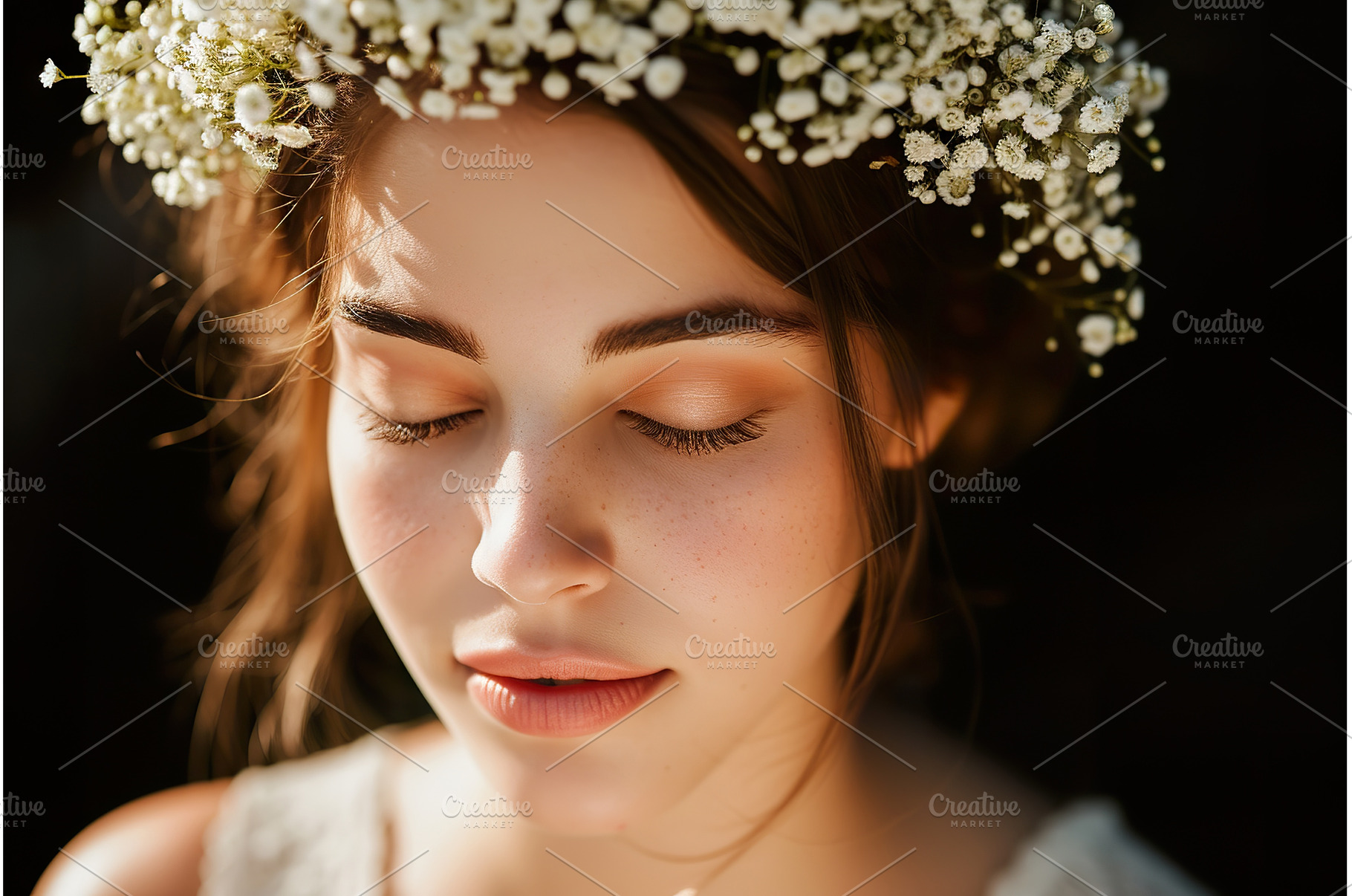 Dreamy Caucasian Woman with Closed, a Beauty & Fashion Photo by Lermont51