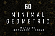 60 Minimal Geometric monoline logos, a Branding & Logo Template by Everyday Monster Creative (Thumbnail 1 of 6)