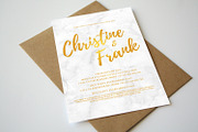 Marbel Wedding Invitation, an Invitation Template by graphicforest (Thumbnail 1 of 3)