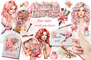 Hair salon png clipart, beauty png, an Object Graphic by Mrs.Swan_Design (Thumbnail 1 of 6)