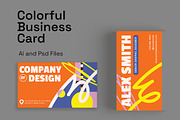 Colorful Business Card, a Business Card Template by Gumico Studio. (Thumbnail 1 of 3)