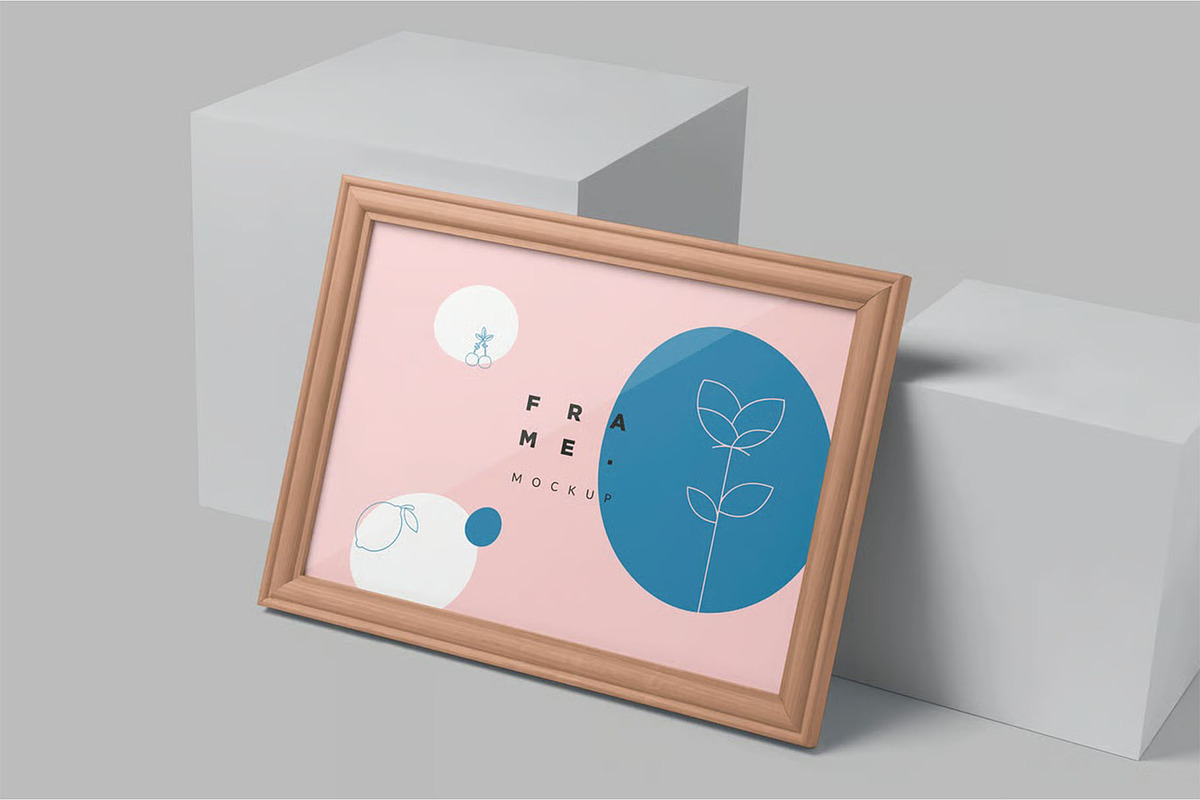 Rectangle Wooden Frame Mockups, an Advertising Mockup by megostudi0 (Photo 6 of 6)