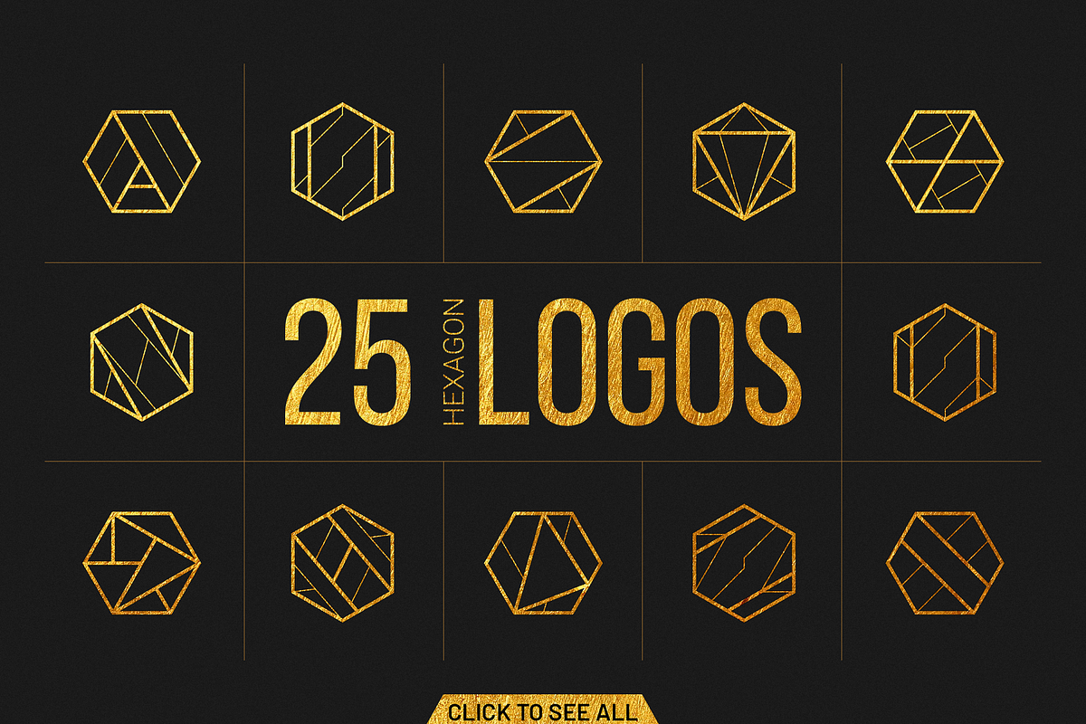 100 Linear Geometric Logos. Bundle, a Branding & Logo Template by le-genda (Photo 9 of 12)