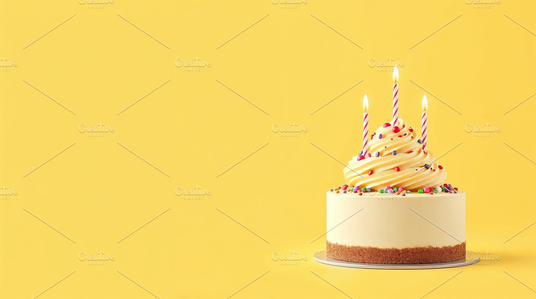 birthday cake with candles sprinkles, a Photo by Bunny's Little Shop
