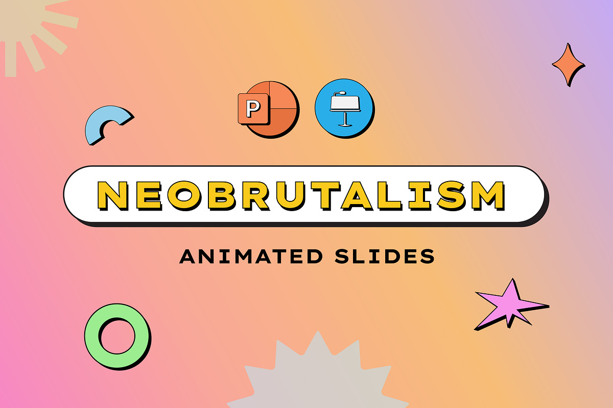 Neobrutalism Animated Template, a Presentation Template by Abert (Photo 1 of 11)
