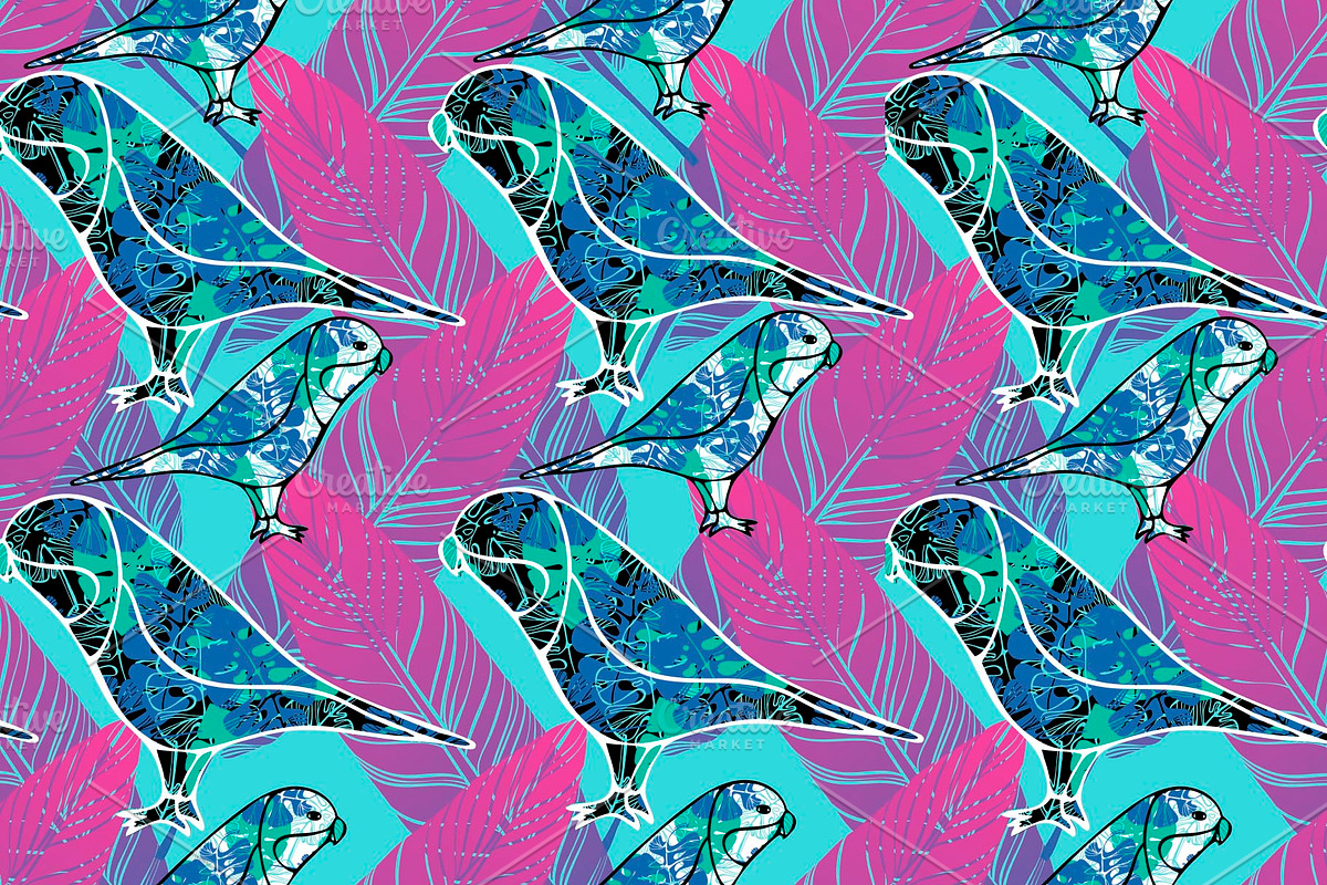 Designs with funny and bright parrot, a Stationery Template by Tanna.ART (Photo 2 of 10)