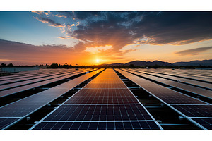 rooftop solar panels sun ai, a Technology Photo by pikepicture