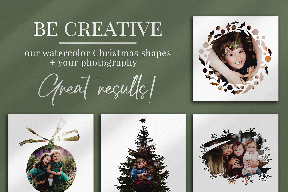 Christmas shapes photo masks, a Layer Style Add-On by BrownLeopard (Photo 3 of 6)