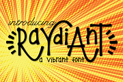 Raydiant a Vibrant Font, a Font by Kitaleigh (Thumbnail 1 of 4)