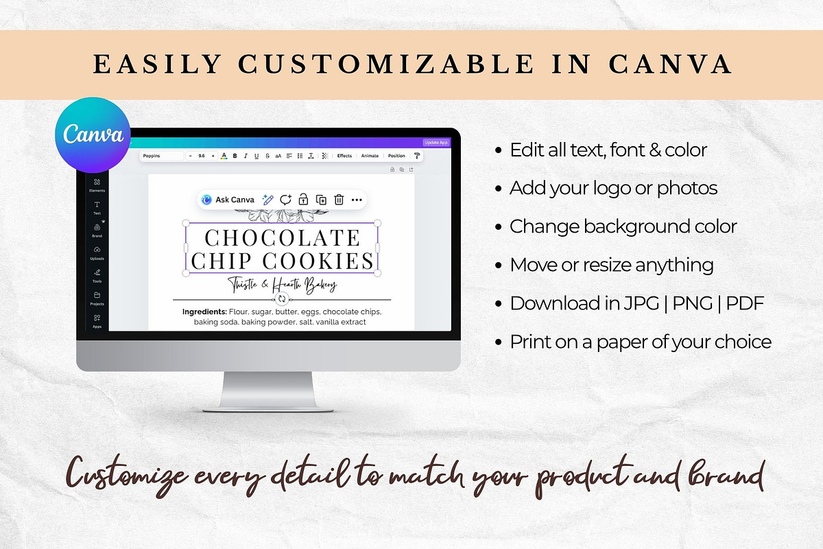 Cottage Food Law Label Template, a Business Card Template by Anna Design Studio (Photo 4 of 9)