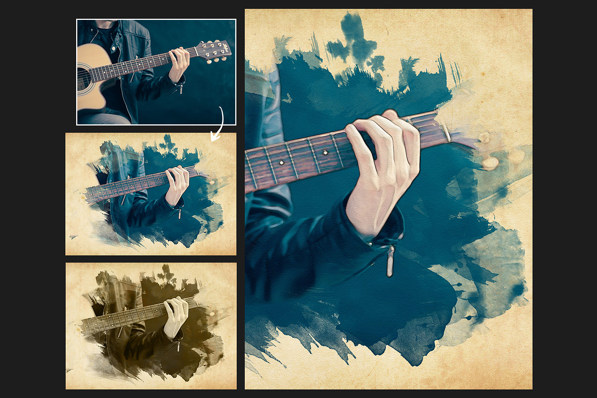 Vibrant Watercolor Effect for Ps, a Brushes & More by ShinyPixel (Photo 8 of 19)