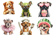 Quirky Dogs Sublimation Clipart, an Illustration by DreamArtGraphic (Thumbnail 2 of 5)