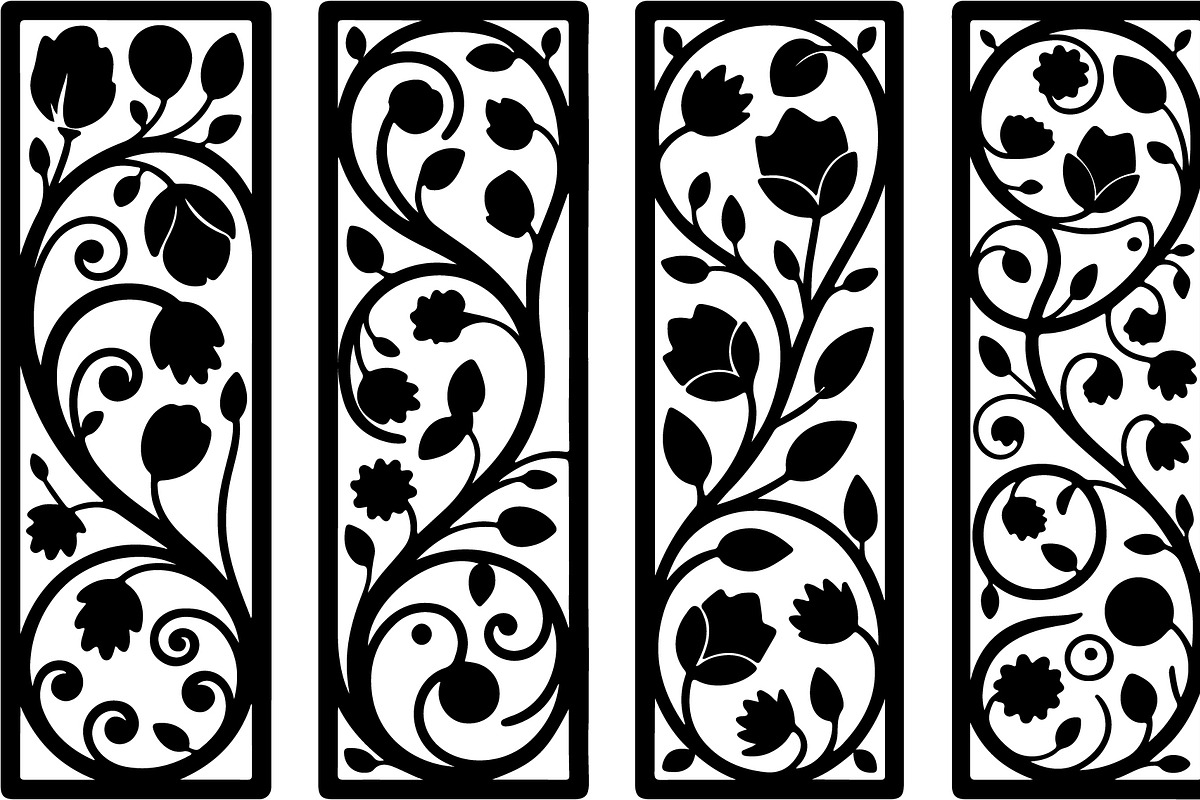 Laser Cut Ornamental Floral Border, a Decorative Illustration by himelgfx (Photo 6 of 19)