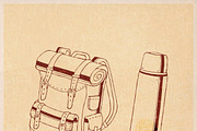 Vintage camping icons, an Object Illustration by Bromz Studio (Thumbnail 2 of 6)
