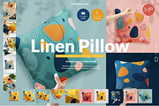 Linen Pillow 15x Mock-ups Set, a Household Mockup by Mocca Mockups Store (Thumbnail 1 of 32)