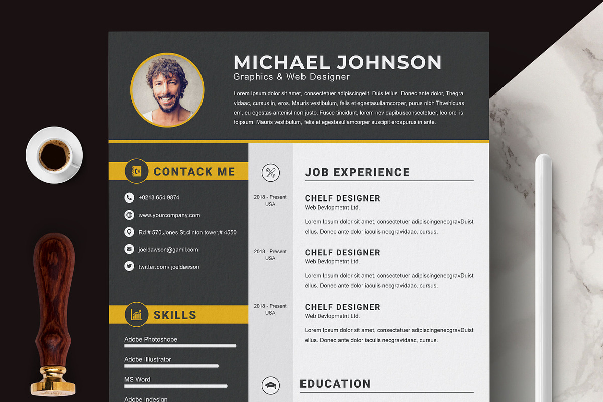 Resume Word, a Resume Template by X-Type (Photo 3 of 6)