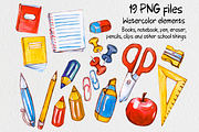 Watercolor Back to School, an Education Illustration by Anna Faun (Thumbnail 2 of 4)
