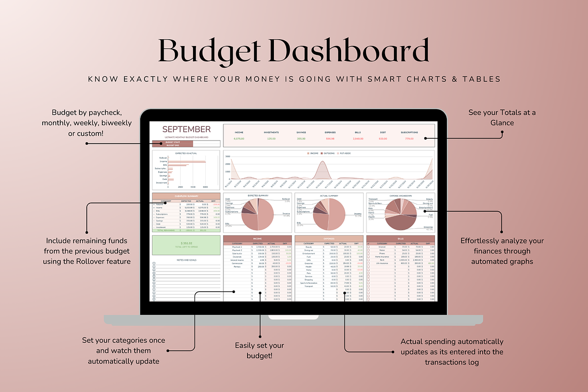 Ultimate Monthly Budget - Neutral, a Templates & Theme by The Creative Plans co (Photo 4 of 10)