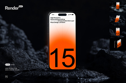 iPhone 15 Pro Mockup, an iPhone Mockup by Renderteam