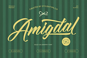 Amigdal Bold Calligraphy Font, a Script Font by stylishtype.co (Thumbnail 1 of 20)