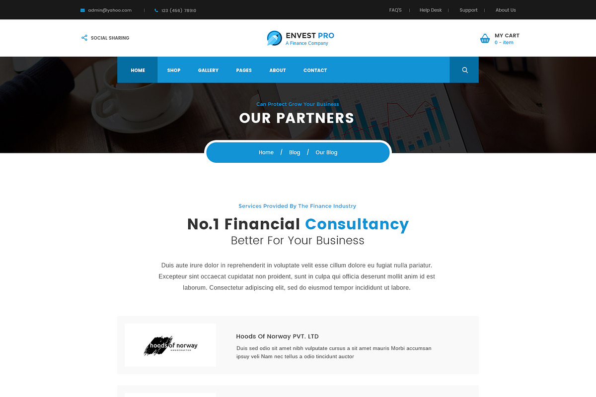 Envest Pro - Multipurpose Theme, a WordPress Template by DigitalCenturySF (Photo 10 of 18)