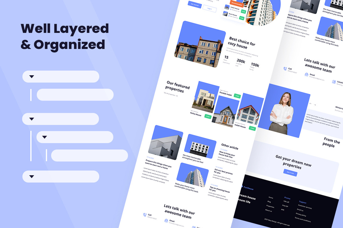 Real Estate Website UI Kit, a Wireframe Template by INSPR STD (Photo 2 of 5)
