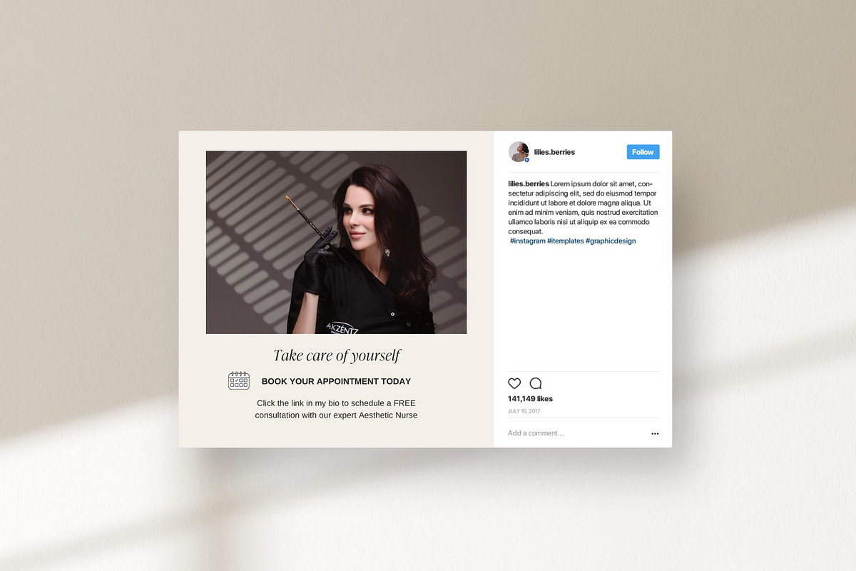 Nurse Injector Instagram templates, a Social Media Template by LiliesandBerries (Photo 19 of 22)