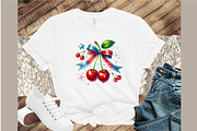 4th of July Cherry Bow Clipart, an Illustration by Sublimation Artist (Thumbnail 4 of 6)
