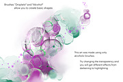 Galaxy Alcohol Ink Brushset, a Brush Add-On by Letter Elfa Studio (Thumbnail 4 of 11)