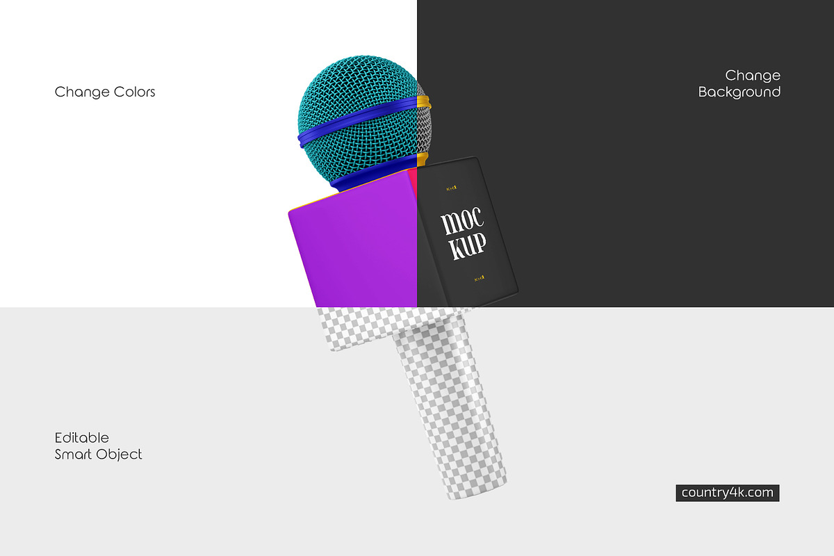 Microphone Mockup Set, a Device Mockup by Country4k (Photo 2 of 4)