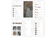 Chatting & Sharing Illustrator App, an UI Kit Template by themelove (Thumbnail 9 of 11)