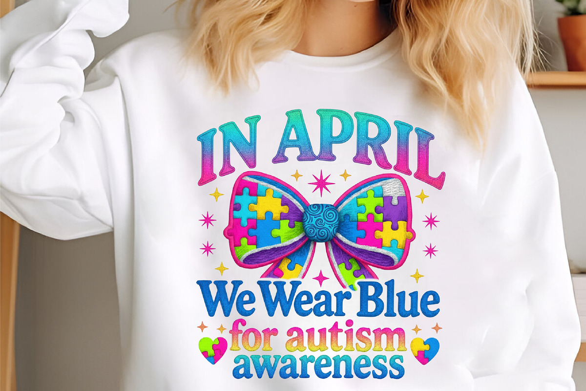 April We Wear Blue Autism Faux Yarn, an Illustration by designcity5 (Photo 8 of 9)